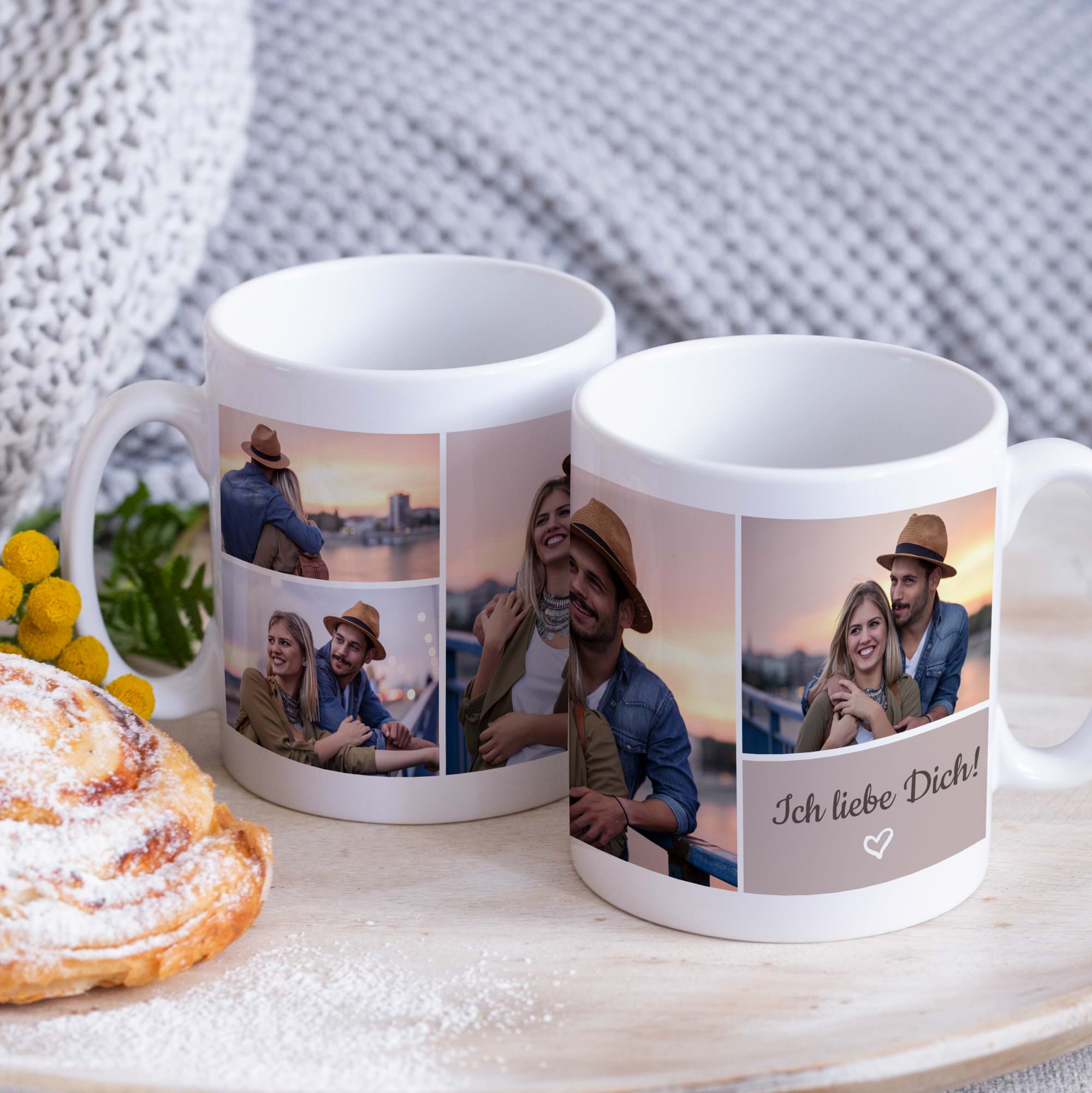 Personalisiertes Valentinstag Geschenk | Tasse mit Foto und Text gestalten | spülmaschinenfest | Fotogeschenk | viele Farben zur Auswahl