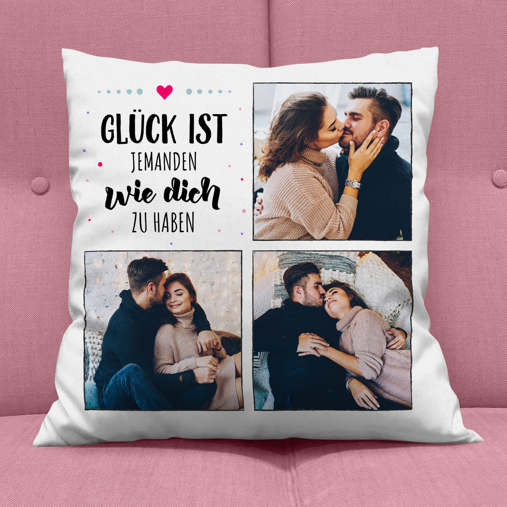 Valentinstagsgeschenk - Personalisiertes Fotokissen