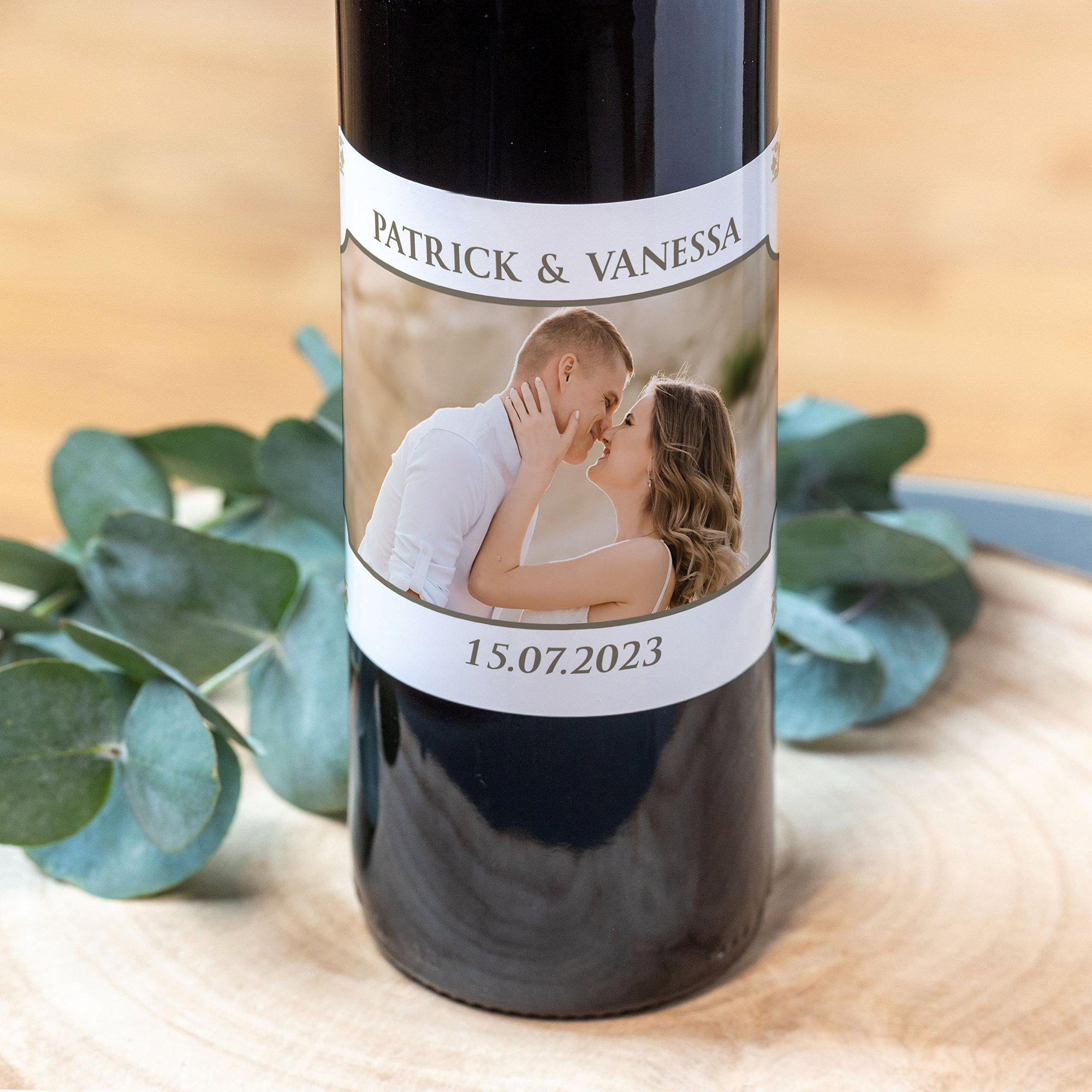 Weinetikett mit Foto und Text gestalten | Geschenk beste Freundin